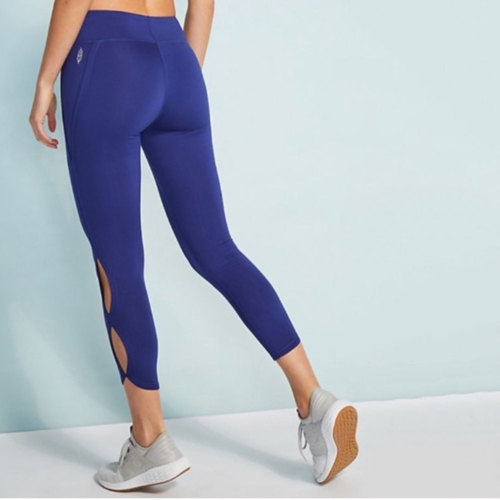 Free People Movement Blue Infinity Ankle Cutout Leggings - Picture 4 of 4
